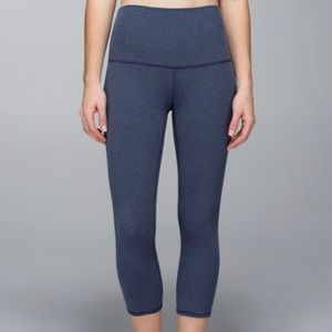 Lululemon Wunder Under Crop *Cotton (Roll Down)
Heathered Cadet Blue
